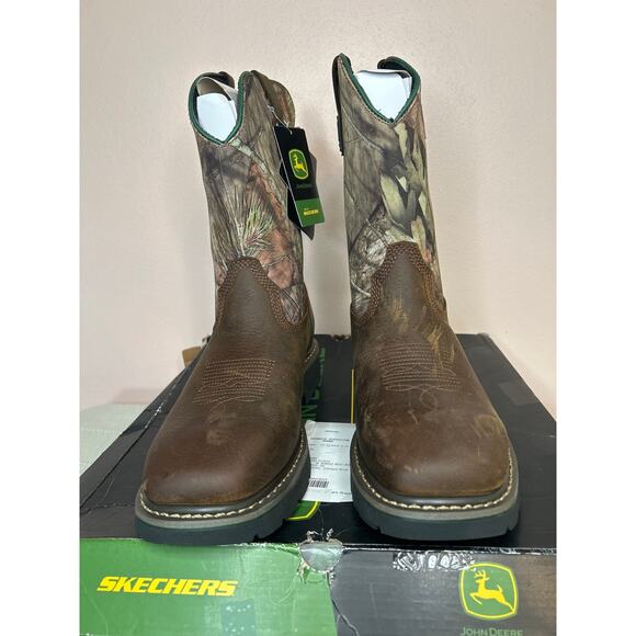 Skechers x John Deere Rowood Moss Burrow 256021 Men\'s Waterproof Work Boot 10.5